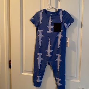 Tea Collection boys romper NWT